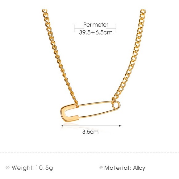 3/$30 π Safety Pin Necklace - Picture 3 of 3